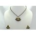 925 Sterling Silver gold rhodium Black multi Enamel Pendant Earring Bead chain